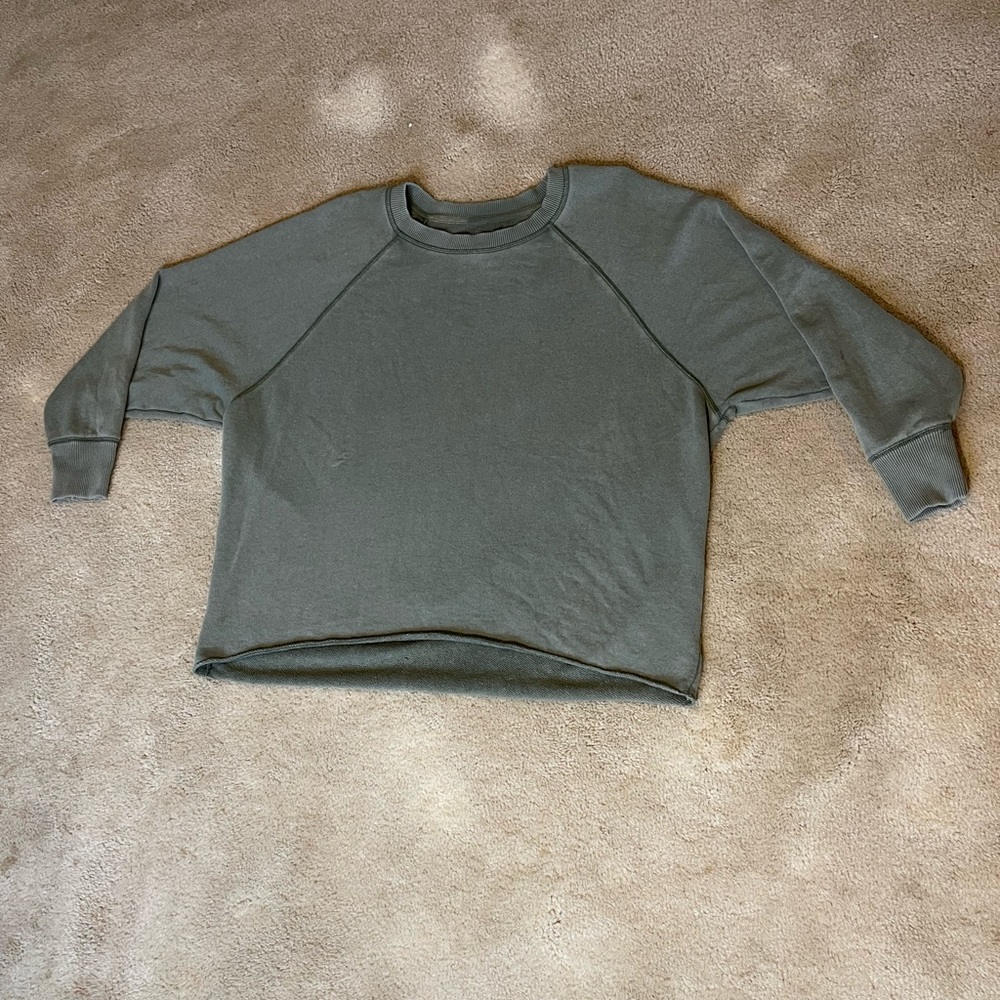 American Eagle Green Oversized Crew Neck